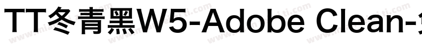TT冬青黑W5-Adobe Clean字体转换